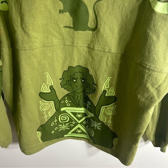 Disney Encanto Bruno Spirit Jersey Green Hooded Long Sleeve NWT Medium - Picture 8 of 8